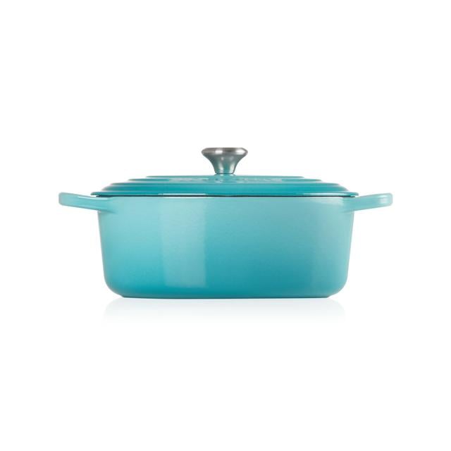 Le Creuset Signature Cast Iron Oval Casserole Le Creuset Colour: Teal, Size: 27cm on Productcaster.