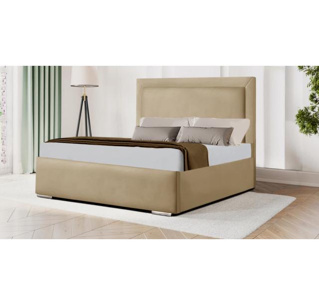 Ademide Bed Fairmont Park Colour: Mink, Size: Single (3') on Productcaster.