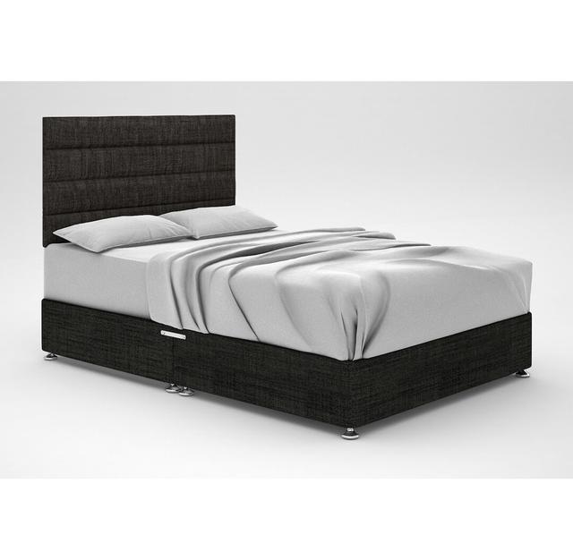 Ikin Divan Bed Base 17 Stories Colour: Charcoal, Storage Type: No Storage, Size: Super King (6') on Productcaster.