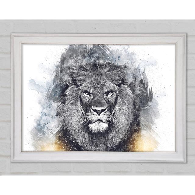 Lion Distortion Grunge - Single Picture Frame Art Prints Latitude Vive Size: 84.1cm H x 118.9cm W x 1.5cm D on Productcaster.