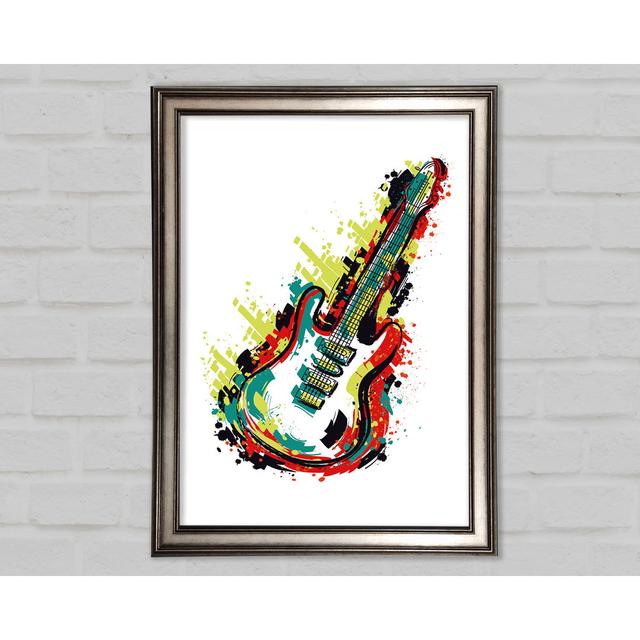 Guitar Vibrations - Single Picture Frame Art Prints Latitude Vive Size: 29.7cm H x 21cm W x 1.5cm D on Productcaster.