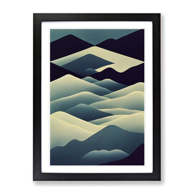 Surreal Abstract Mountain Landscape No.5 - Picture Frame Graphic Art Alpen Home Frame Colour: Black Framed, Size: 34cm H x 25cm W x 2cm D on Productcaster.