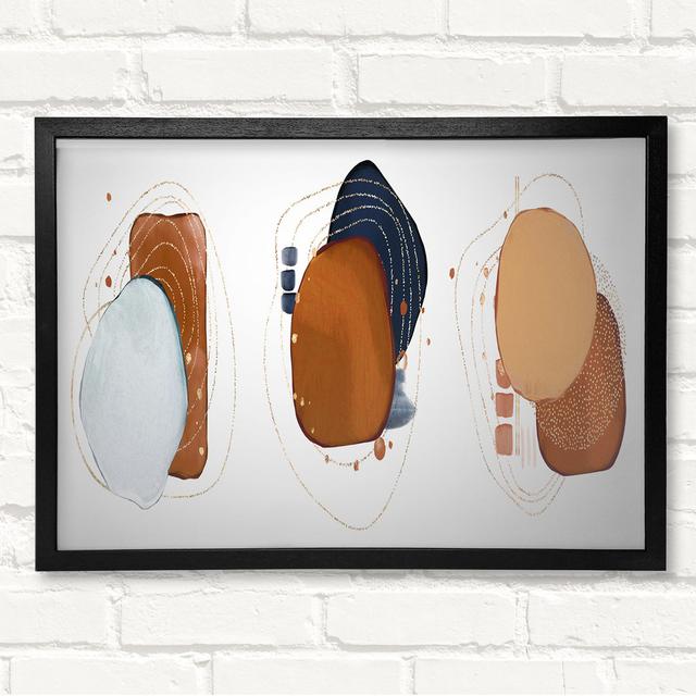 Three Art Mid Century Shapes - Print Latitude Run Size: 21cm H x 29.7cm W on Productcaster.