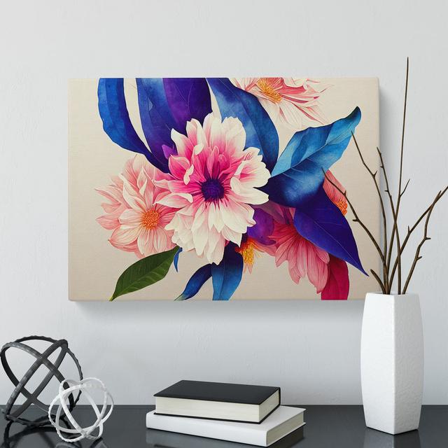 Awesome Flowers - Wrapped Canvas Print Marlow Home Co. Size: 35cm H x 50cm W x 3cm D on Productcaster.