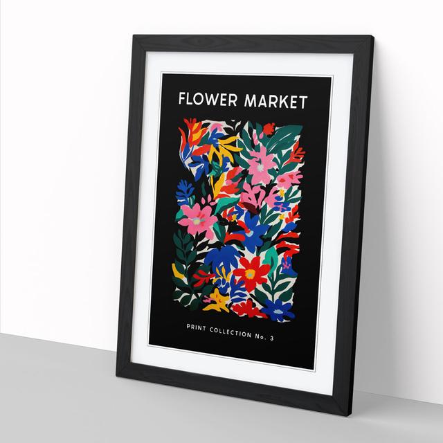 Flower Market Exhibition Black No.3 Happy Larry Size: 46cm H x 34cm W x 2cm D on Productcaster.