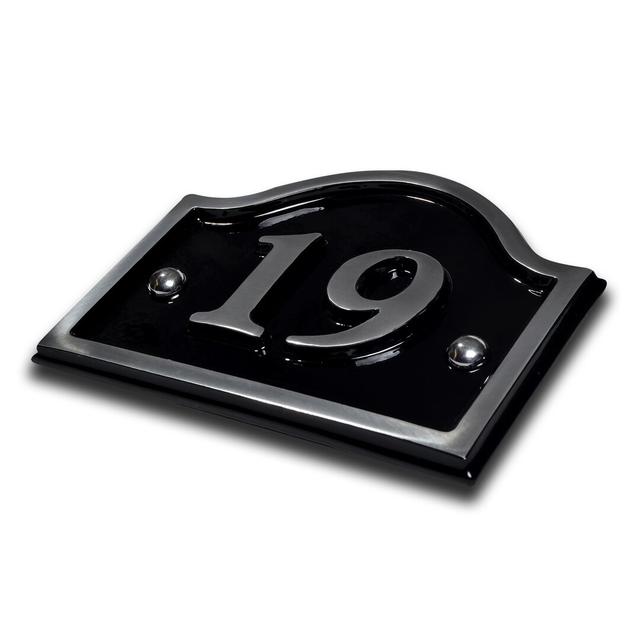 Jaclynn 11.5cm H Reflective Metal House Number Dakota Fields Number: 19 on Productcaster.