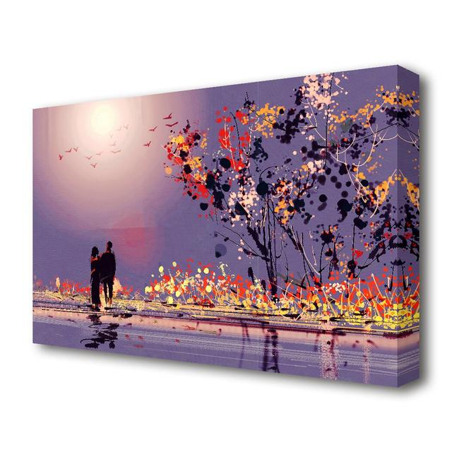 Lovers Retreat 1 Modern - Wrapped Canvas Painting Print East Urban Home Size: 35.6 cm H x 50.8 cm W on Productcaster.