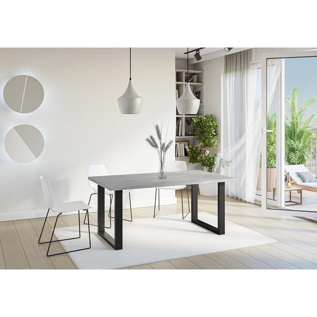 160cm Dining Table Brayden Studio Top Colour: Grey on Productcaster.