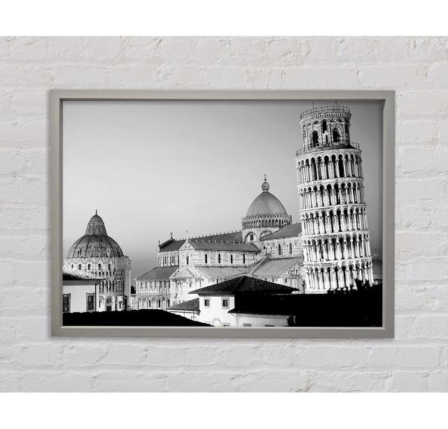 Der schiefe Turm von Pisa - Einzelner Bilderrahmen Kunstdrucke auf Leinwand Ebern Designs Größe: 84,1 cm H x 118,9 cm B x 3,3 cm T on Productcaster.