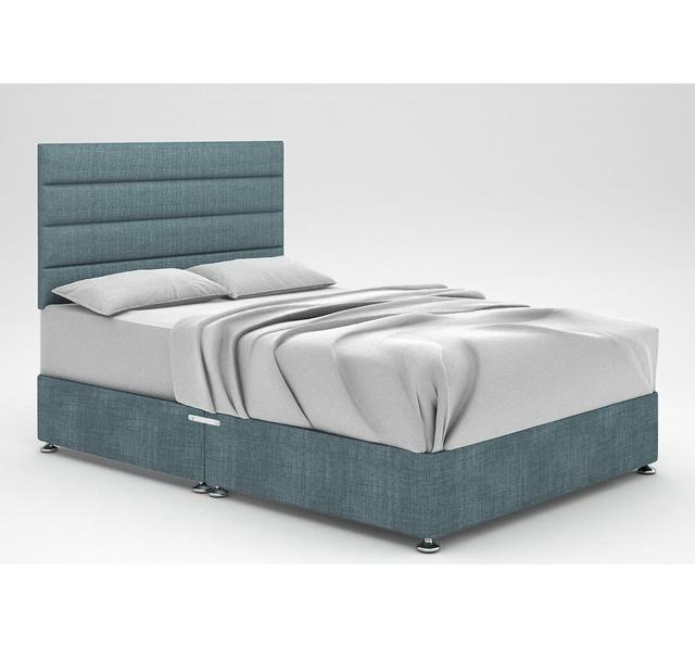 Ikin Divan Bed Base 17 Stories Colour: Duck Egg, Size: Double (4'6), Storage Type: No Storage on Productcaster.