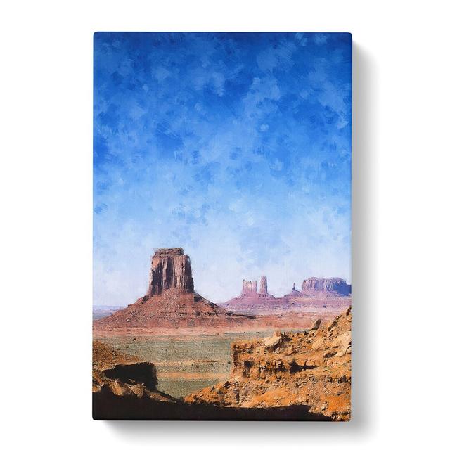 Rock Formations In Arizona - Wrapped Canvas Painting East Urban Home Size: 76cm H x 50cm W x 3cm D on Productcaster.