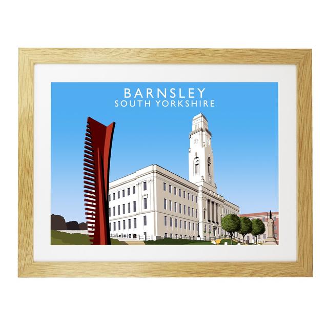 Barnsley by Richard O'Neil - Graphic Art Print on Paper East Urban Home Format: Oak Wood Frame, Size: 44 cm H x 54 cm W x 2.2 cm D on Productcaster.