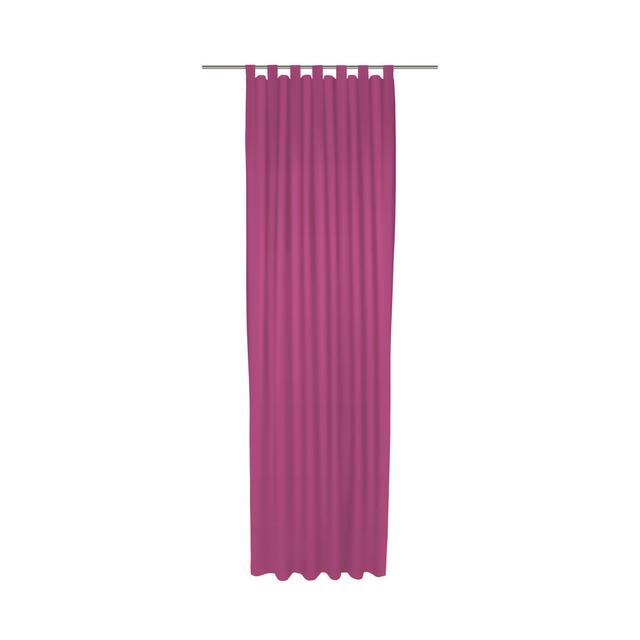 Polyester Blackout Tab Top Curtain Panel Wirth Panel Size: 142cm Width x 375cm Drop, Curtain Colour: Dark pink on Productcaster.