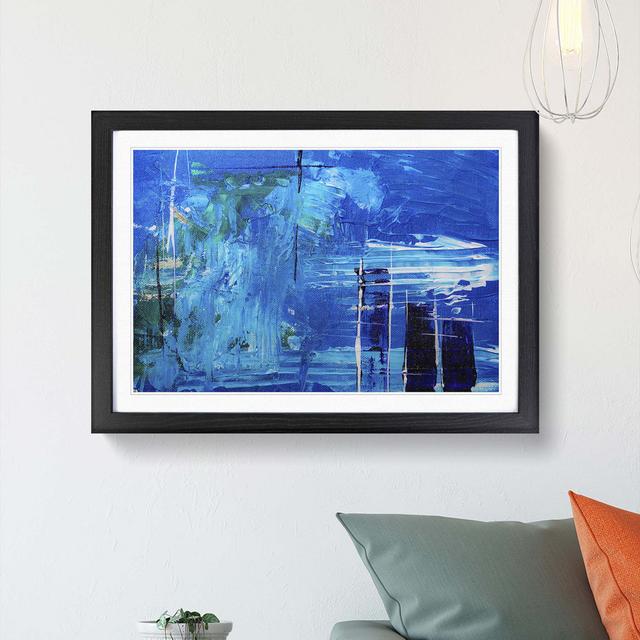 Abstract Art Painting Vol.85 by S.Johnson - Picture Frame Painting Print East Urban Home Frame Option: Black Framed, Size: 62cm H x 87cm W x 2cm D on Productcaster.