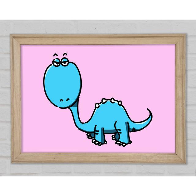 Dinosaurier Not Impressed Pink - Einzelner Bilderrahmen Kunstdrucke Bright Star Größe: 84,1 cm H x 118,9 cm B x 1,5 cm T on Productcaster.