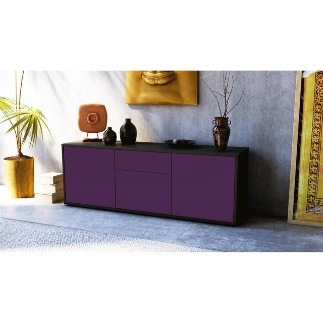 Wymore TV Stand for TVs up to 60" Brayden Studio Colour: Purple / Matte Anthracite on Productcaster.