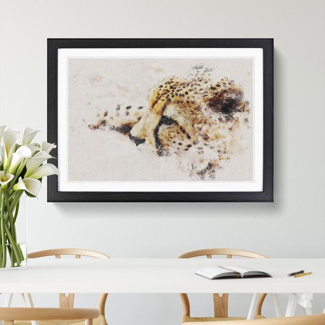 Cheetah Vol.1 - Picture Frame Painting East Urban Home Size: 48cm H x 65cm W x 2cm D, Frame Option: Black Framed on Productcaster.