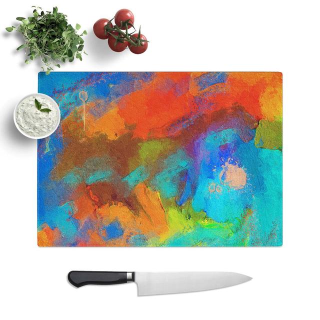 Tempered Glass Art Painting Vol.93 Chopping Board East Urban Home Size: 28.5 cm W x 20 cm L on Productcaster.