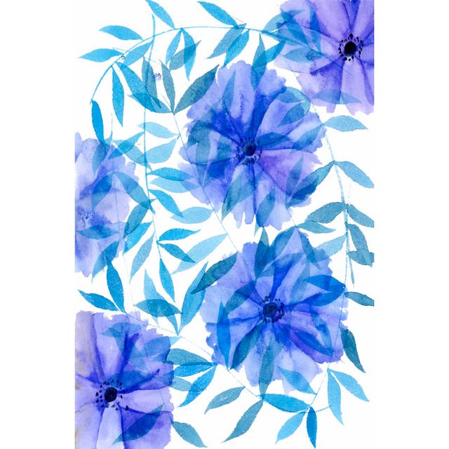 Midnight Flowers I - Wrapped Canvas Art Prints Rosalind Wheeler Size: 91cm H x 61cm W x 3.8cm D on Productcaster.