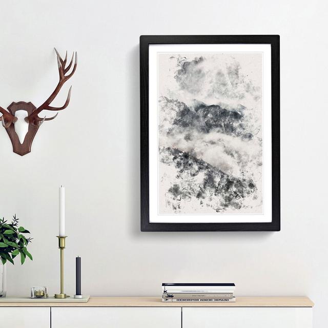 Mountain Peak View in Italy - Picture Frame Painting Print East Urban Home Frame Option: Black Framed, Size: 87cm H x 62cm W x 2cm D on Productcaster.