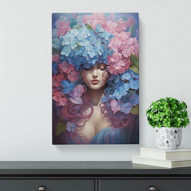 Hydrangea Symbolism - Print Marlow Home Co. Size: 76cm H x 50cm W x 3cm D on Productcaster.