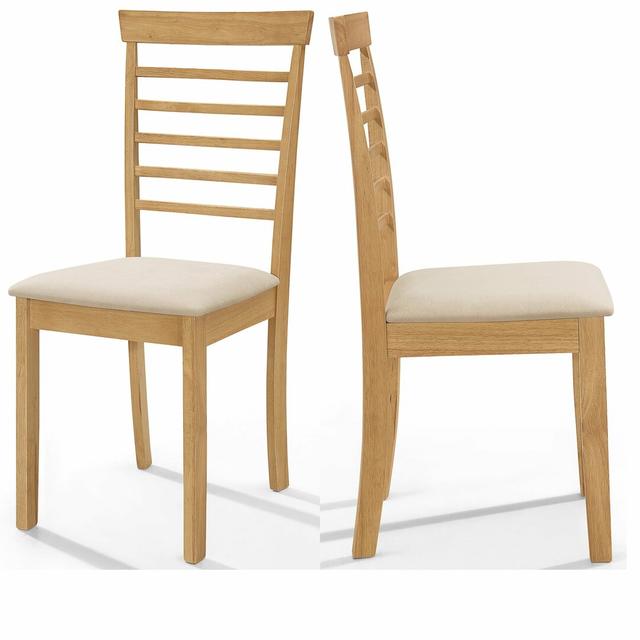 Ahwahnee Upholstered Dining Chair (Set of 2) ClassicLiving Frame Colour: Oak on Productcaster.