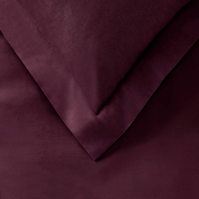 400 Thread Count 100% Cotton Satin Fitted Sheet Symple Stuff Colour: Plum, Size: Single (3') on Productcaster.