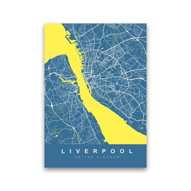 Liverpool I -Graphic Art Print on Paper Borough Wharf Format: Wrapped Canvas, Size: 59cm H x 42cm W x 1cm D on Productcaster.