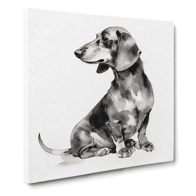 Dachsund Ink Wash - Print Marlow Home Co. Size: 35cm H x 35cm W x 3cm D on Productcaster.