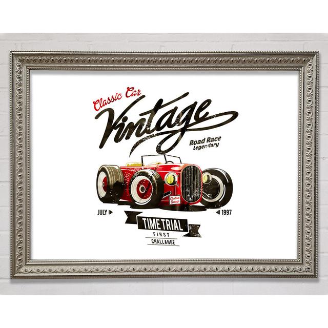 Vintage Road Race - Print Ophelia & Co. Size: 84.1cm H x 118.9cm W, Format: Silver Framed Paper on Productcaster.