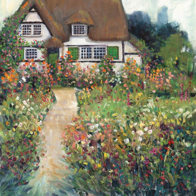 Garden Cottage II by Tim OToole - Wrapped Canvas Painting August Grove Size: 76cm H x 76cm W x 3.8cm D on Productcaster.