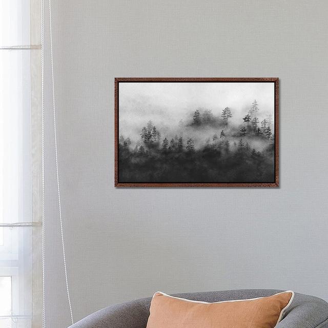 Rising Mist by Melissa Selmin - Print on Canvas Alpen Home Format: Classic Brown Wood Framed, Size: 45.72cm H x 66.04cm W x 3.81cm D on Productcaster.