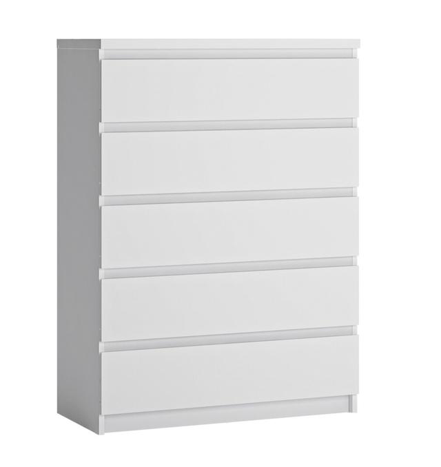 Canizales 5 Drawer 82.8Cm W Chest Wade Logan Colour: White on Productcaster.