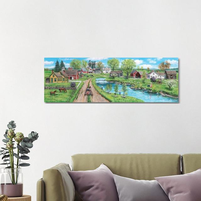 Spillway Bridge by Bob Fair - Wrapped Canvas Art Prints August Grove Size: 40.64cm H x 121.92cm W x 3.81cm D on Productcaster.