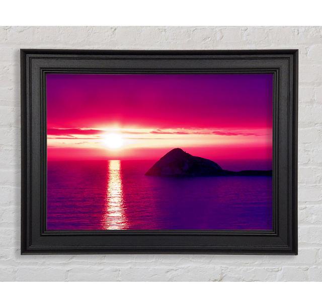 The Sun Across The Ocean Sky Framed Print Highland Dunes Size: 21cm H x 42cm W x 8cm D on Productcaster.