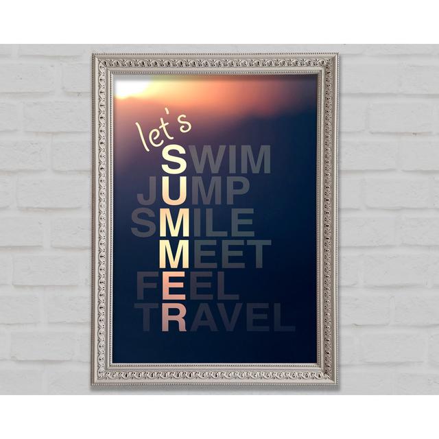 Let's Summer 2 - Single Picture Frame Art Prints Bright Star Size: 141.4cm H x 100cm W on Productcaster.