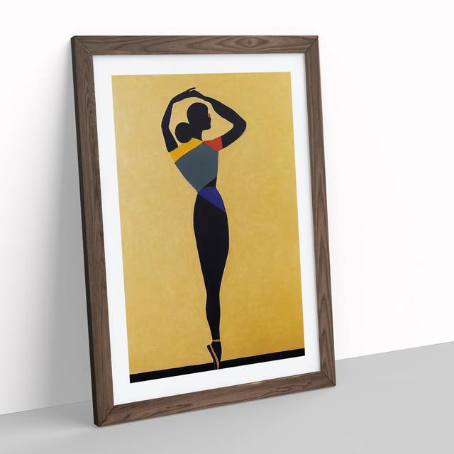 Dancer Woman in Abstract No.2 - Picture Frame Graphic Art Metro Lane Size: 64cm H x 46cm W x 2cm D, Frame Colour: Walnut on Productcaster.