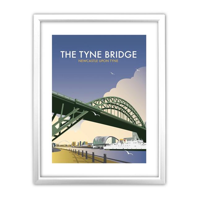 The Tyne Bridge, Newcastle Upon Tyne by Dave Thompson Framed Vintage Advertisement East Urban Home Frame Colour: White on Productcaster.