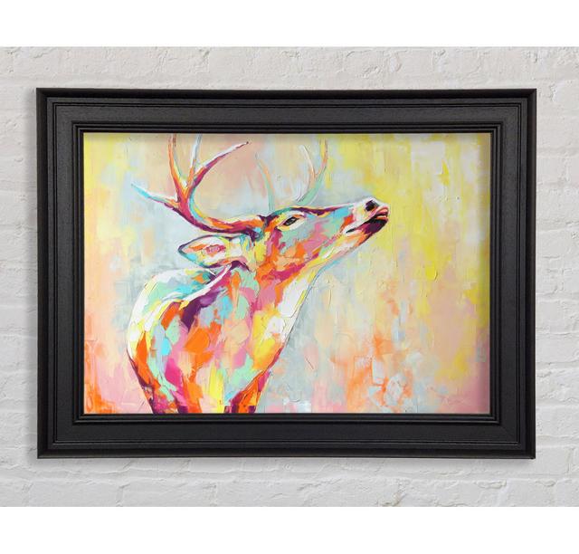 The Stag Looking Ahead - Print Union Rustic Size: 59.7Cm H x 84.1cm W x 8cm D on Productcaster.