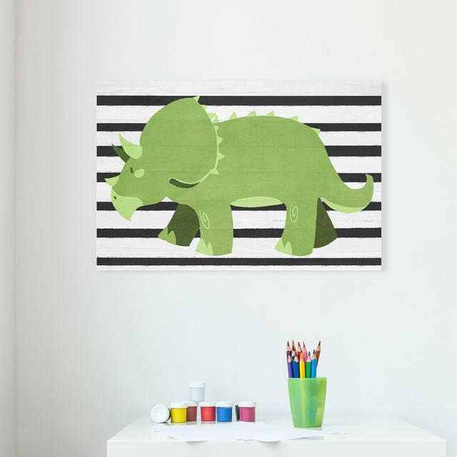 Appomattox Folk Triceratops Canvas Art HoneyBee Nursery Size: 41cm H x 61cm W x 3cm D on Productcaster.