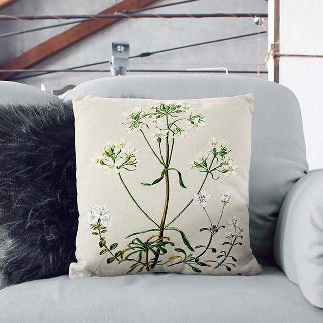 Gentiana Flowers by Sarah Featon Cushion with Filling East Urban Home Size: 55cm H x 55cm W x 20cm D, Backing Colour: Stone on Productcaster.