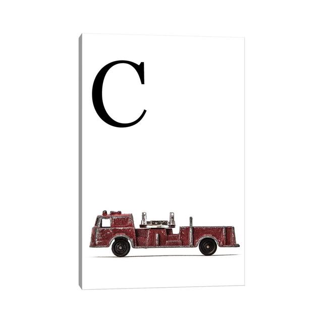 C Fire Engine Letter - Graphic Art Print on Canvas Williston Forge Format: Wrapped Canvas, Size: 101.6cm H x 66.04cm W x 1.91cm D on Productcaster.