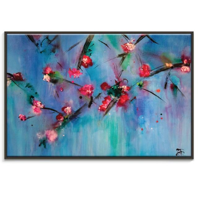 'Cherry Blossoms' Painting on Canvas East Urban Home Format: Wrapped Canvas, Size: 51cm H x 76cm W on Productcaster.