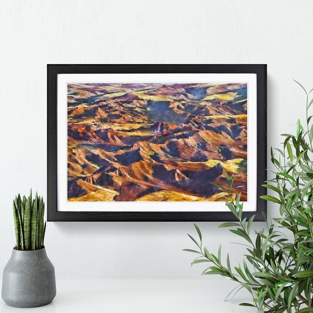 Orange Mountains - Picture Frame Painting East Urban Home Frame Option: Black Framed, Size: 36cm H x 48cm W x 2cm D on Productcaster.