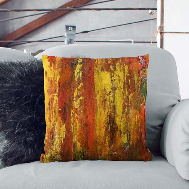 Abstract Square Throw Cushion East Urban Home Backing Colour: Black, Size: 40 x 40 cm on Productcaster.