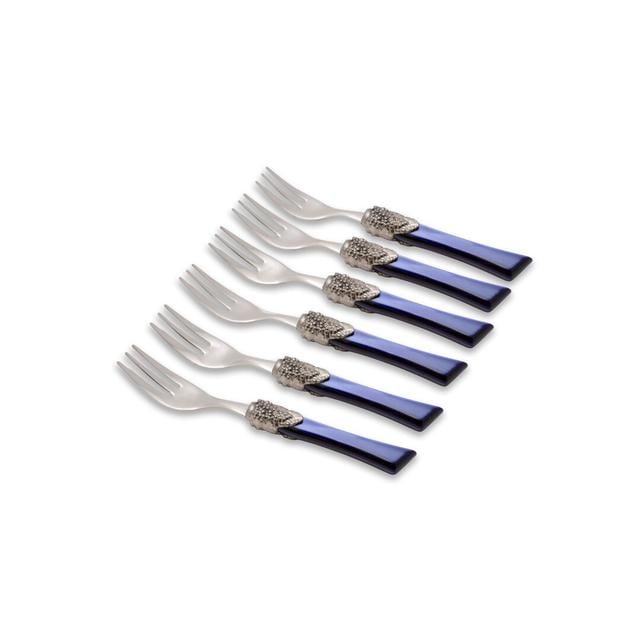 Gabel aus 18/10 Edelstahl (Set of 6) Rivadossi Sandro Farbe: Blau on Productcaster.