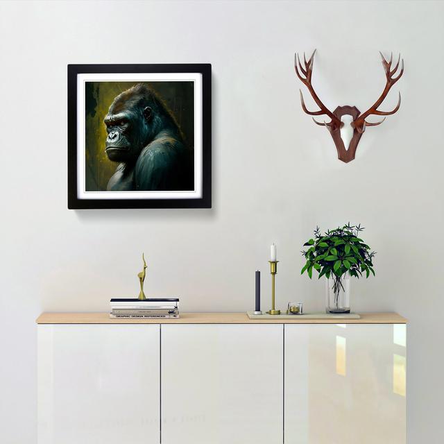 Gorilla Realism - Single Picture Frame Print on Wood Latitude Vive Frame Colour: Black on Productcaster.