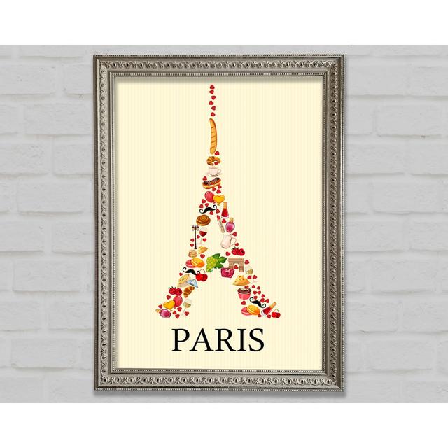 Eiffel Tower Delights Framed Print Rosalind Wheeler Size: 42cm H x 29.7cm W on Productcaster.