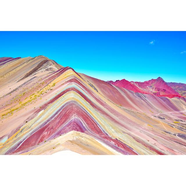 View Of Rainbow Mountain - Wrapped Canvas Print Alpen Home Size: 20cm H x 30cm W x 3.8cm D on Productcaster.