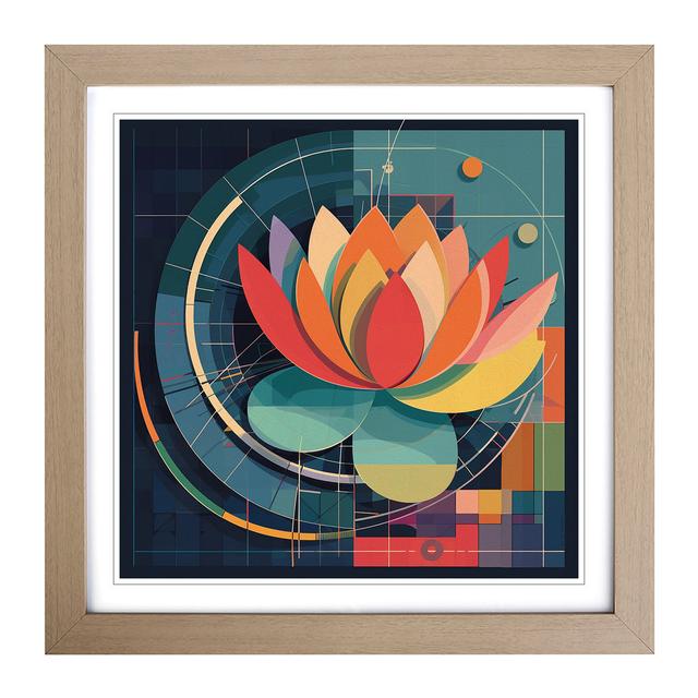 Lotus Flower Constructivism No.7 - Print Latitude Vive Format: Oak on Productcaster.